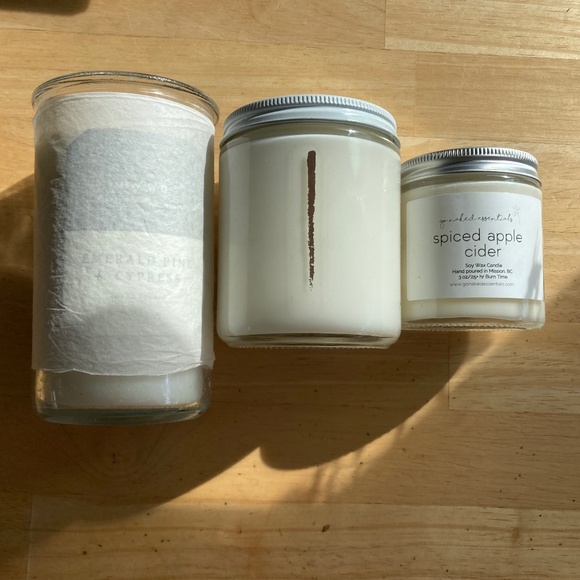 3 natural candles brand new - Picture 1 of 2